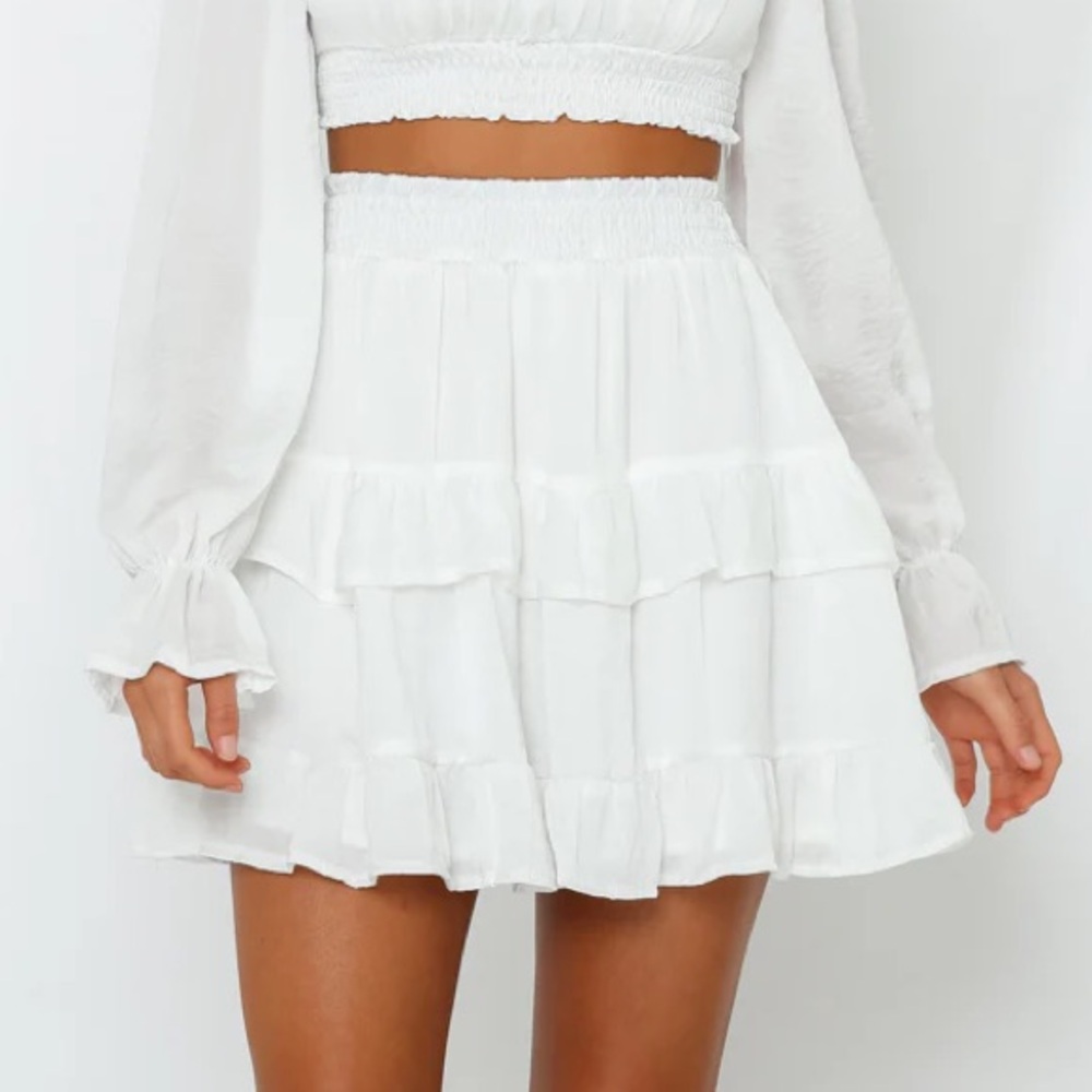 Hello Molly White Mini Skirt